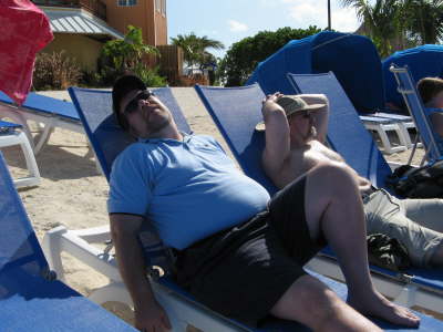 Hang'n on the beach in Grand Turk