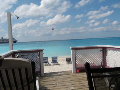 view from inside our cabana