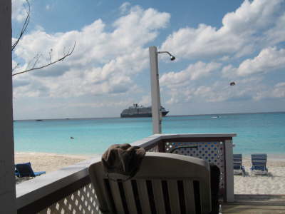 view from inside our cabana