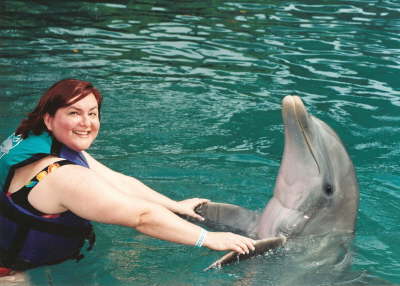 Laurie shakes Hercules hands, umm I mean fins
