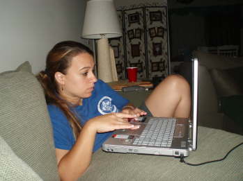 Hooked on the laptop